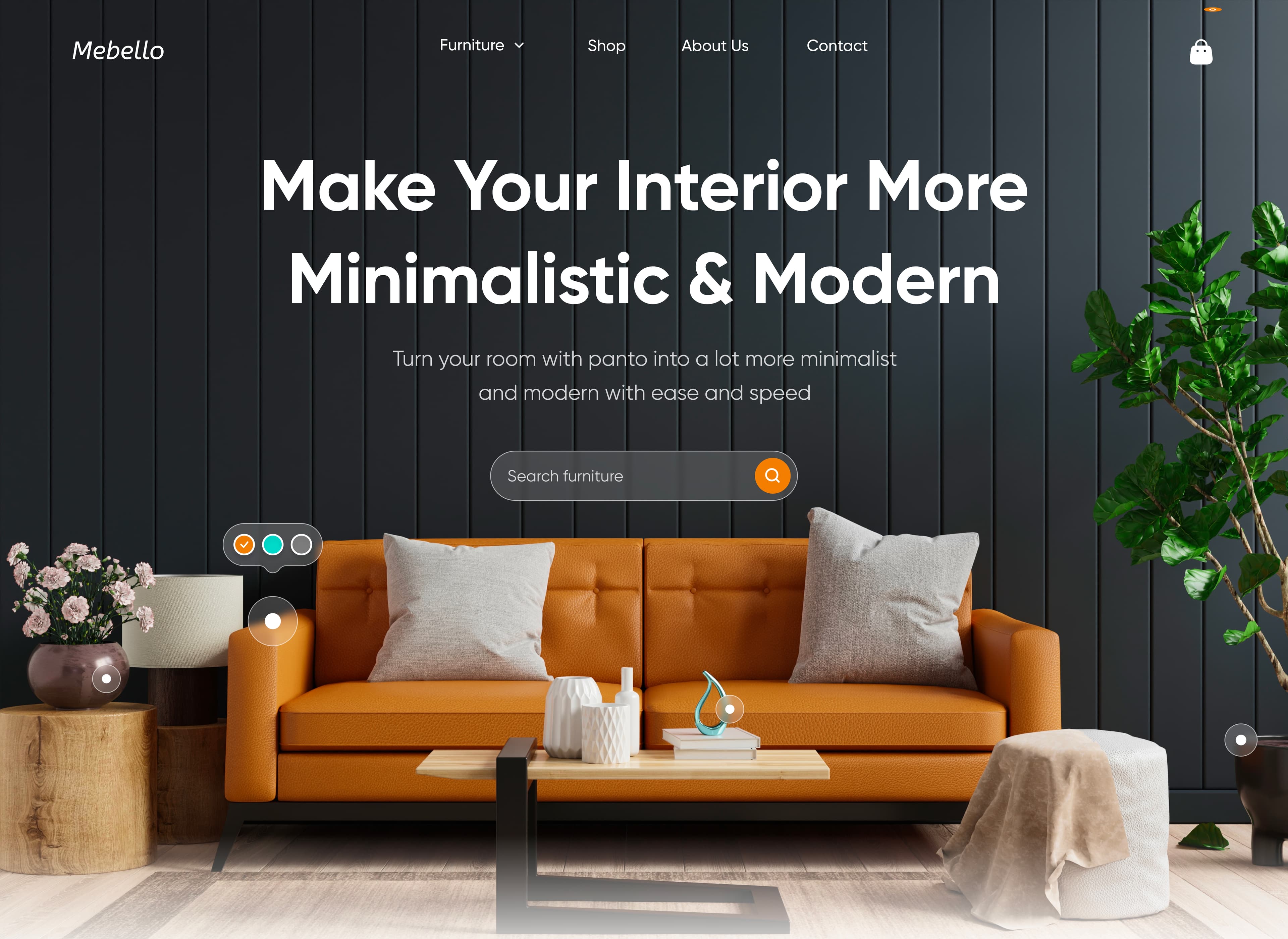 Mebello furniture website preview